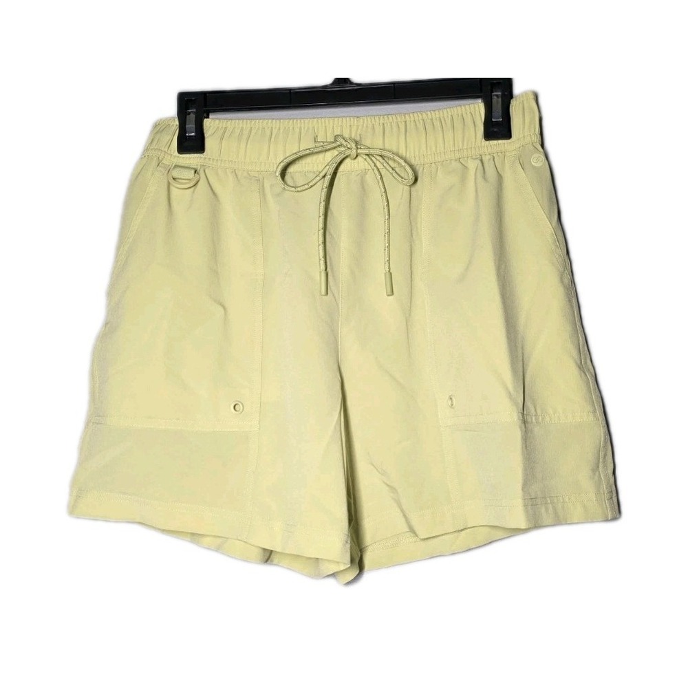 Calia Womens Size Small Green High Rise Relaxed A-line Fit Hiking Shorts Pockets